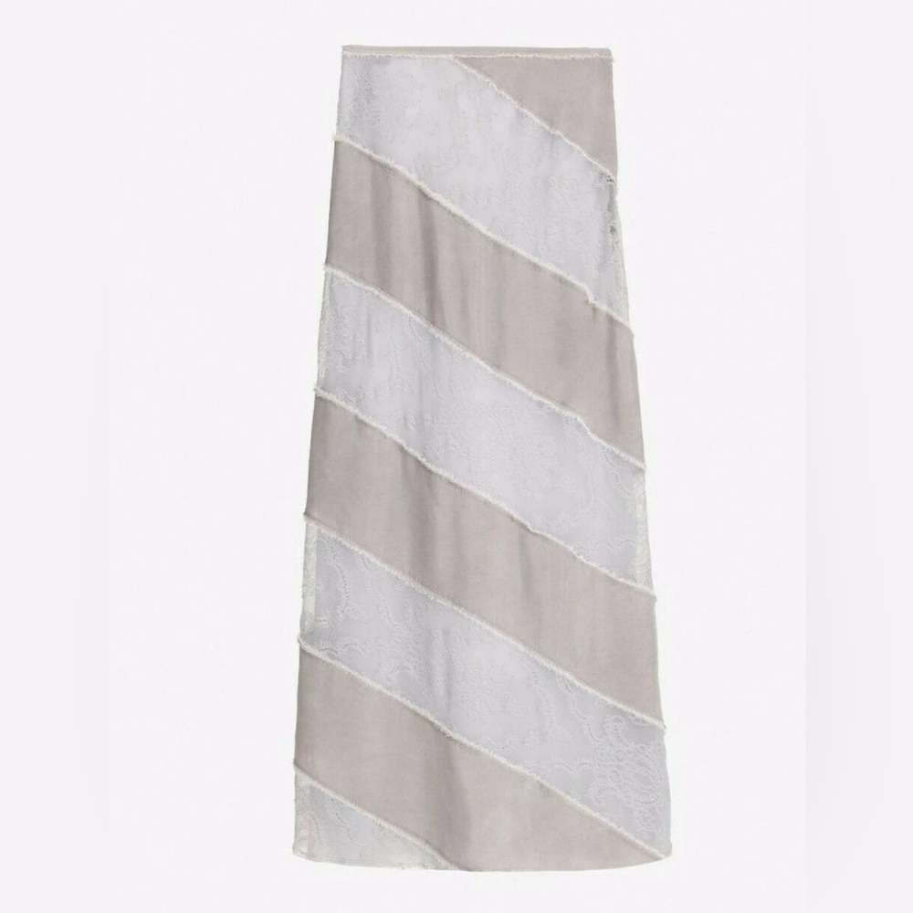 ZARA NEW‎ LIMITED EDITION DIAGONAL CONTRAST SKIRT Ref. 4043/093 - Picture 7 of 7